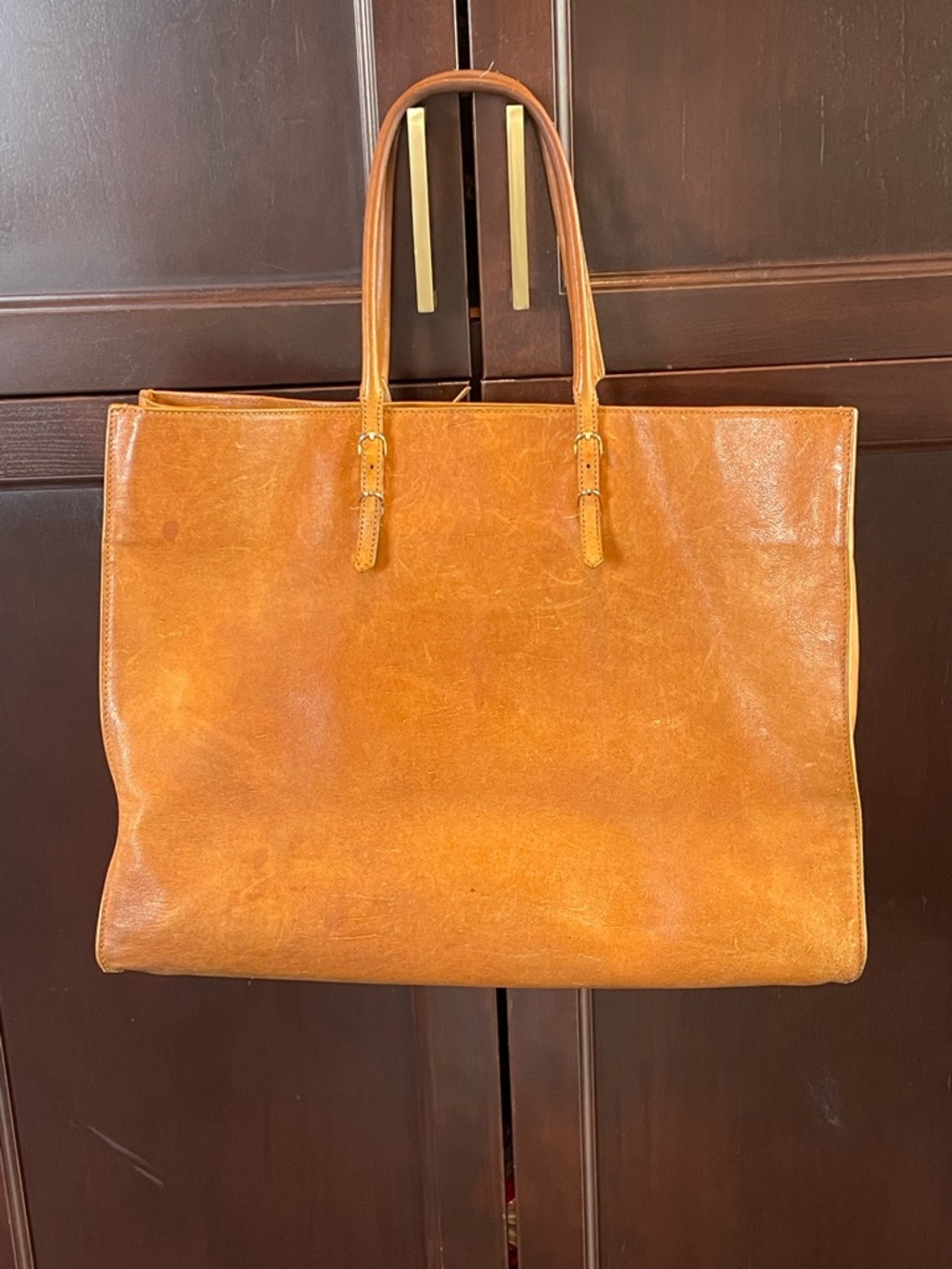 Authentic Balenciaga Le City Carmel Leather Tote - Picture 2 of 8